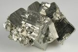 2.65" Striated, Cubic Pyrite Crystal Cluster - Peru - #202949-1